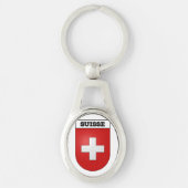 スーズコート・オブ・アームズ |スイス国旗 キーホルダー (正面)