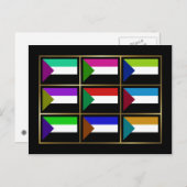 スーダンのマルチフエフラッグハガキ ポストカード (正面/裏面)