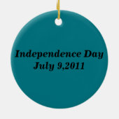 スーダンの南オーナメントの地図および旗共和国 セラミックオーナメント (裏面)