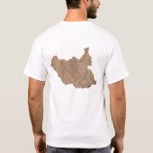 スーダンの南旗および地図のTシャツ Tシャツ (裏面)