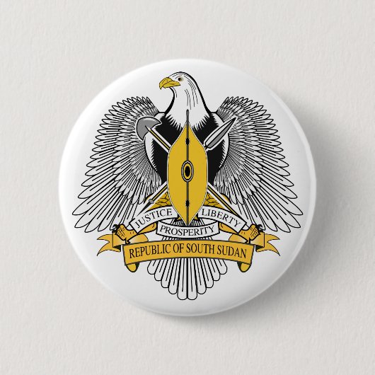 スーダンの南紋章付き外衣 缶バッジ (正面)