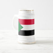 スーダンの国旗 ビールジョッキ (正面左)