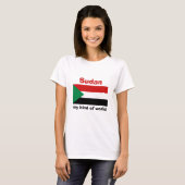 スーダンの旗+地図+テキストTシャツ Tシャツ (正面フル)