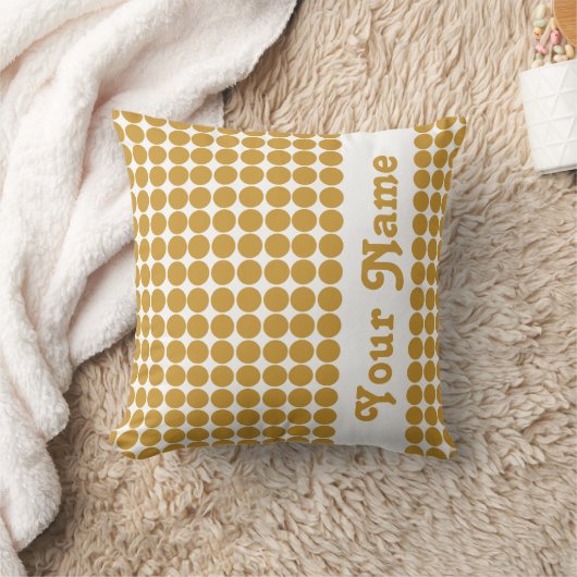 スーダンブラウンサファリドットカスタム文字 クッション (ブランケット)