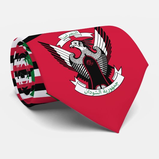 スーダン国旗とエンブレム、スーダン国旗 ネクタイ (ロール)