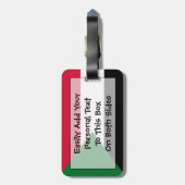 スーダン国旗の個人簡単ID ラゲッジタグ (裏面縦)