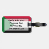 スーダン国旗の個人簡単ID ラゲッジタグ (裏面横)