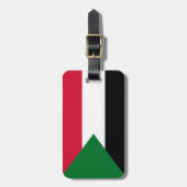 スーダン国旗の個人簡単ID ラゲッジタグ (正面縦)