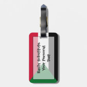 スーダン国旗の個人簡単ID ラゲッジタグ (裏面縦)