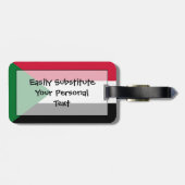 スーダン国旗の個人簡単ID ラゲッジタグ (裏面横)