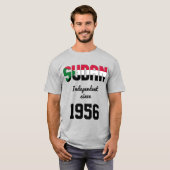 スーダン国旗の独立性お祝い Tシャツ (正面フル)