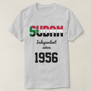 スーダン国旗の独立性お祝い Tシャツ