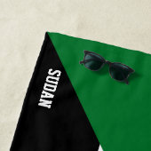 スーダン国旗の素晴らしい愛国心 ビーチタオル (インサイチュ)