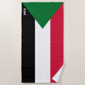 スーダン国旗の素晴らしい愛国心 ビーチタオル (正面)