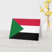 スーダン国旗 カード (黄色い花)