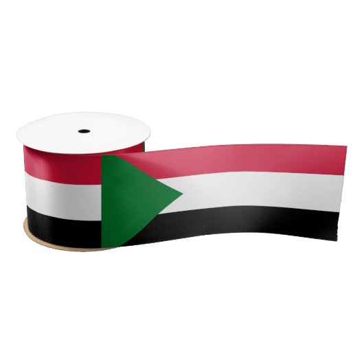 スーダン国旗 サテンリボン (リール)