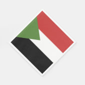 スーダン国旗 スタンダードランチョンナプキン (角)