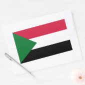 スーダン国旗、スーダン国旗 長方形シール (封筒)