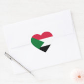 スーダン国旗 ハートシール (封筒)