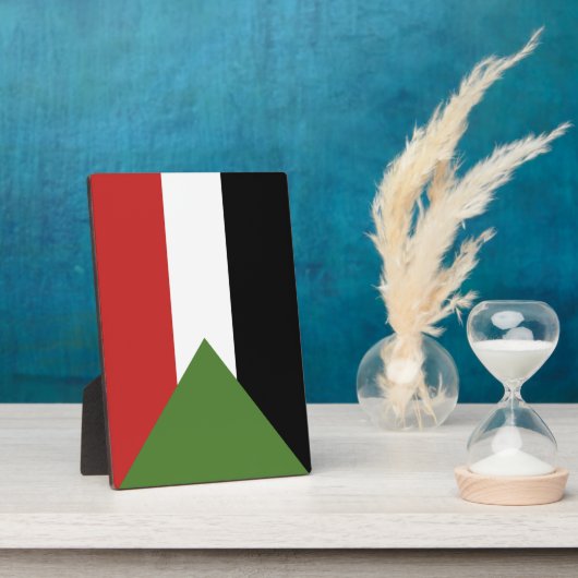 スーダン国旗 フォトプラーク (側面)