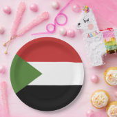 スーダン国旗 ペーパープレート (パーティー)