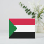 スーダン国旗 ポストカード (スタンド正面)