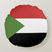 スーダン国旗 ラウンドクッション (正面)