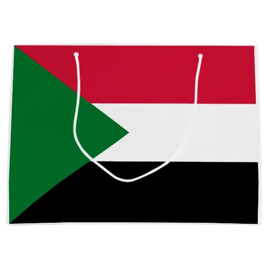 スーダン国旗 ラージペーパーバッグ (正面)