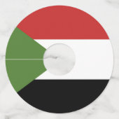 スーダン国旗 ワイングラスタグ (正面)