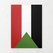 スーダン国旗 三つ折りカード (カバー)