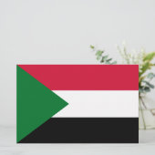 スーダン国旗 便箋 (スタンド正面)