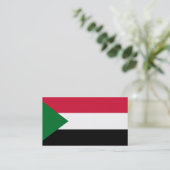 スーダン国旗 名刺 (スタンド正面)