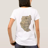 スーダン国旗+地図Tシャツ Tシャツ (裏面)