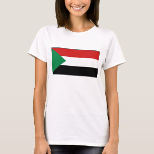 スーダン国旗x地図Tシャツ Tシャツ