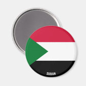 スーダン国魅力的国国旗 マグネット (正面/裏面)