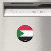 スーダン国魅力的国国旗 マグネット (インサイチュ (食洗機))