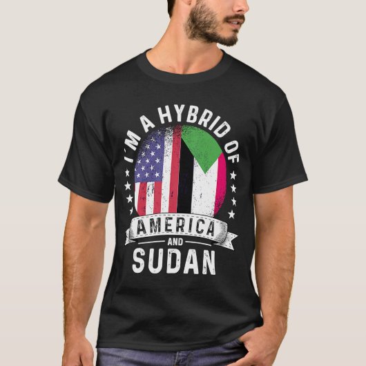 スーダン系アメリカ人の愛国者が育てた国旗のユーモア Tシャツ (正面)