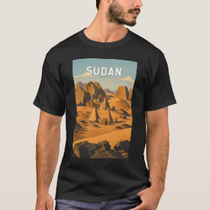 スーダン イラスト 旅行 アート ヴィンテージ Tシャツ