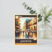 スーダン・ハルツーム |ヴィンテージ絵画ー ポストカード (スタンド正面)