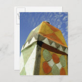 スーダン、北(ヌビア)、飾屋根 ポストカード (正面/裏面)