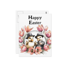 スーツおもしろいを着た可愛いヴィンテージイースターアヒル