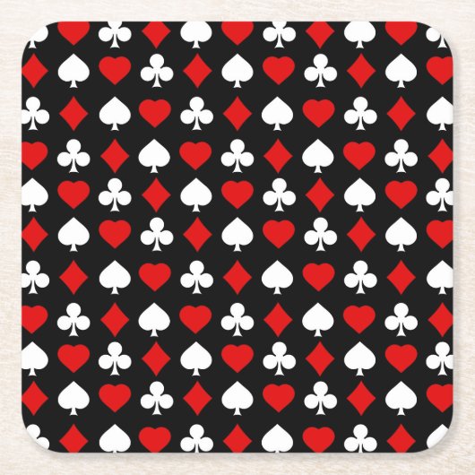 スーツが付いている背景 スクエアペーパーコースター (正面)