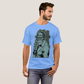 スーツとネクタイと喫煙葉巻を着たゴリラ Tシャツ (正面フル)