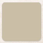 スーツとネクタイを着た男が壁の前に立っている スクエアペーパーコースター<br><div class="desc">あらゆるイベントに最適な6枚組オリジナルスクエアペーパーコースター。</div>