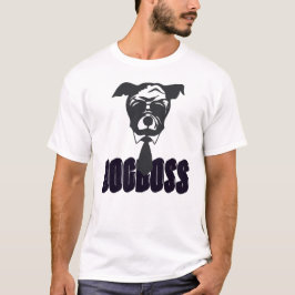 スーツとネクタイ姿のブルドッグがボスに!面白Tシャツ Tシャツ