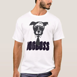 スーツとネクタイ姿のブルドッグがボスに!面白Tシャツ Tシャツ
