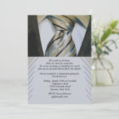 スーツとネクタイ退職招待状 招待状 (スタンド正面)