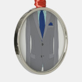 スーツに人を配置します メタルオーナメント (右)