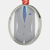 スーツに人を配置します メタルオーナメント (左)