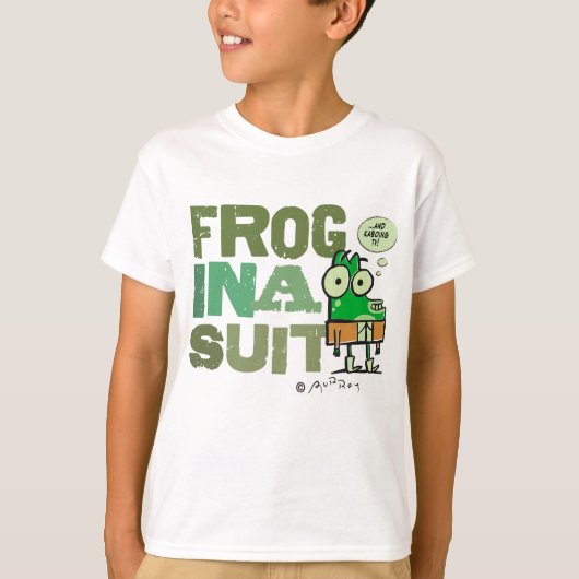 スーツのカエルはTシャツをからかいます Tシャツ (正面)